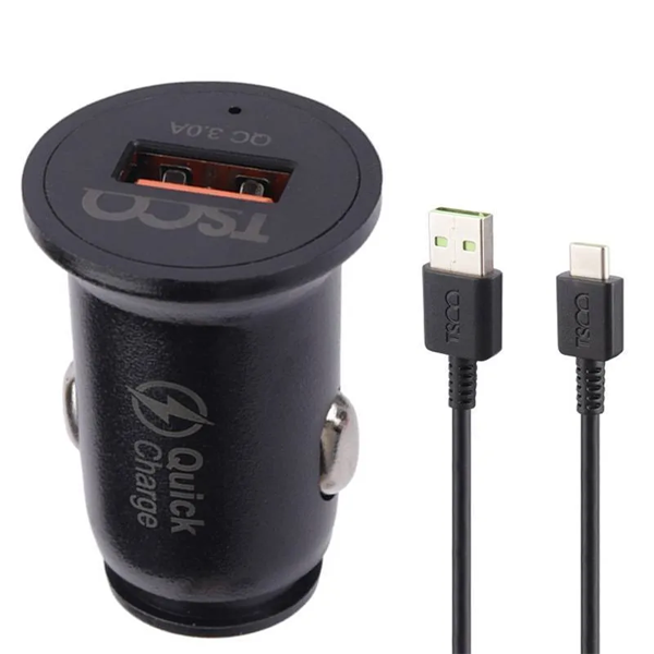 45455554554 شارژر فندکی تسکو مدل TCG 34 QC3.0 به همراه کابل تایپ سی - Image 1
