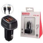 شارژر فندکی تسکو مدل TCG 40 18W به همراه کابل Type-C