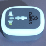 تبدیل برق 3 به 2 برق با کیفیت امگا مدل رنگی لایت دار - Image 4