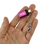 رابط OTGتایپ سی فلزی آویز دار King Plus HK-14 - Image 2