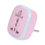 تبدیل برق 3 به 2 برق با کیفیت امگا مدل رنگی لایت دار - Image 6