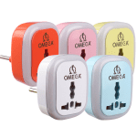 تبدیل برق 3 به 2 برق با کیفیت امگا مدل رنگی لایت دار