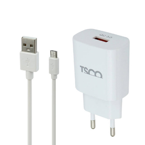 45544545 شارژر دیواری تسکو مدل TTC61 به همراه کابل تبدیل تایپ سی - Image 1