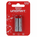 باتری نیم قلمی Unomat-AAA مدل Muscle Heavy Duty R03 بسته 2 عددی