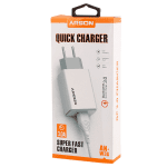 شارژر دیواری آرسون مدل AN-W3A به همراه کابل تبدیل usb-c