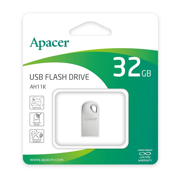 YTYJTUTUJ فلش مموری 32 گیگ AH11K برند APACER - Image 1