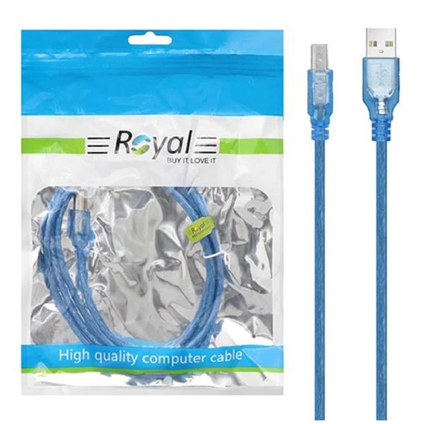 515155 کابل USB پرینتر رویال مدل شیلددار طول 3 متر - Image 1