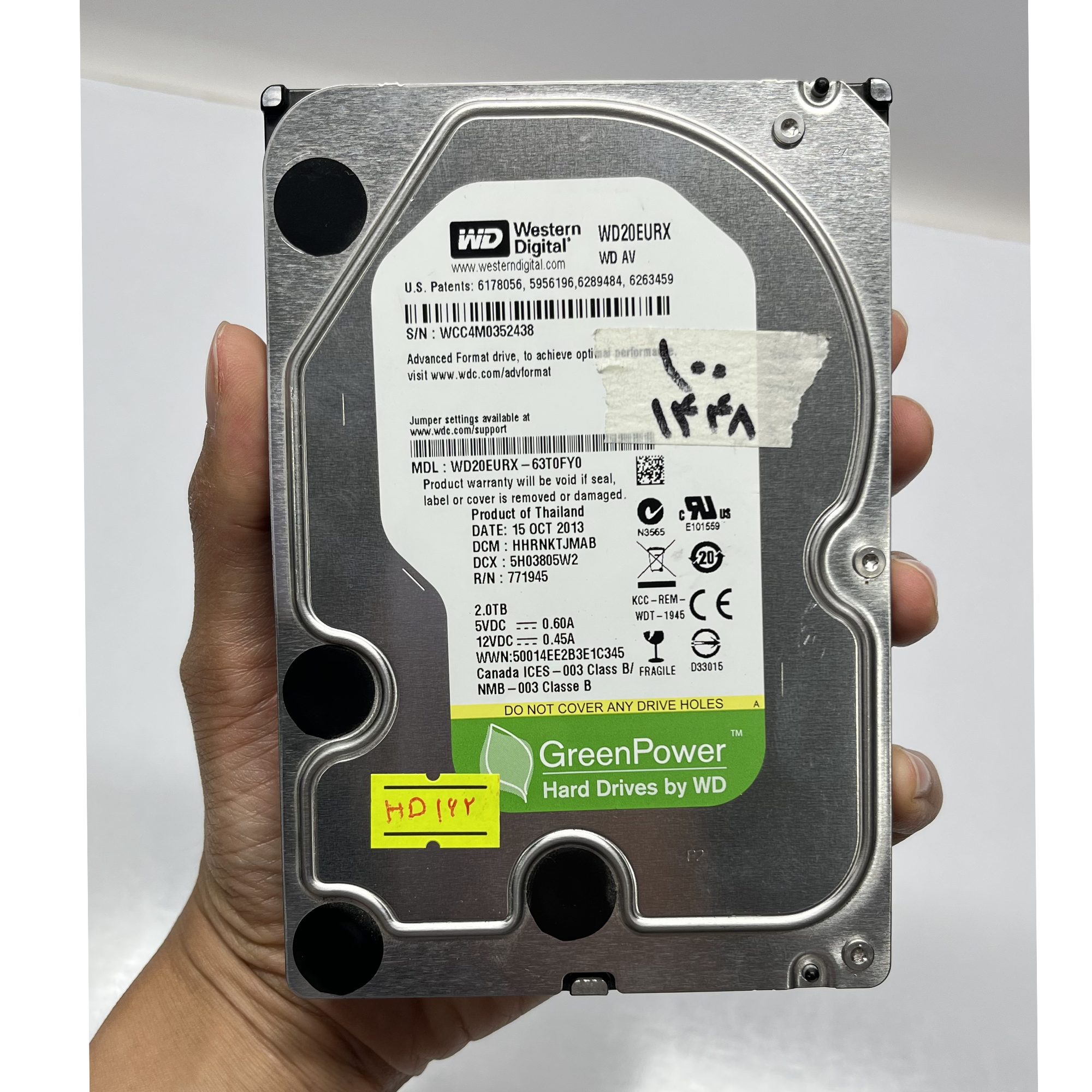 645566561 هارد دست دوم 2 ترابایت برند وسترن سبز - Image 1